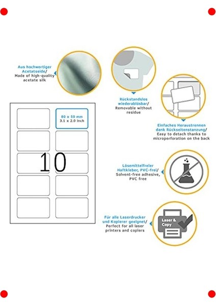 Çıkarılabilir Isim Etiketleri - Yazdırılabilir, 100 Adet indirimleri
