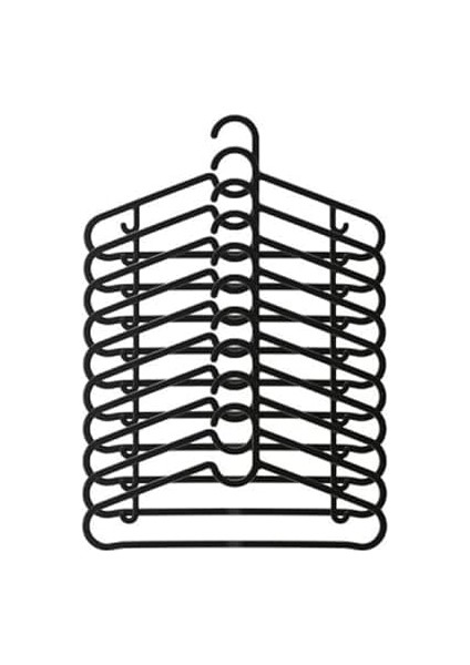 Life 10 Adet Plastik Siyah Gömlek Askısı MIT1128 modelleri