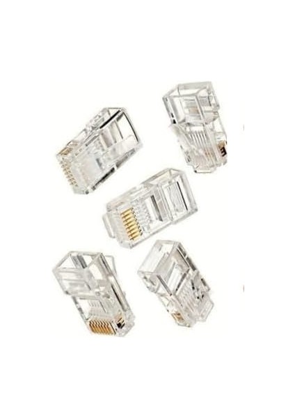 100 Adet Cat5 Cat6 8P8C Ethernet Internet Modem Kablosu Soketi Network Uç (100 Adet)