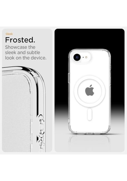 16E ile Uyumlu Ince Magsafe Kılıf Ultra Hybrid Sararma Karşıtı Duraclear Hava Kanalı Teknolojisi Askeri Sınıf Koruma Magfit Frost Mat Kapak - ACS09145 modelleri