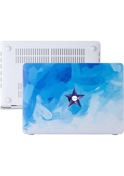 Air M1 Kılıf 13 Inç Uyumlu Ultra Koruyucu Kapak Touchıd M1 Air A2337 A2179 A1932 Açık Mavi