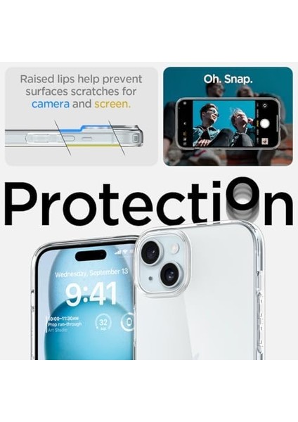 15 Plus ile Uyumlu Kılıf Crystal 4 Tarafı Tam Koruma Crystal Clear - ACS06647 modelleri