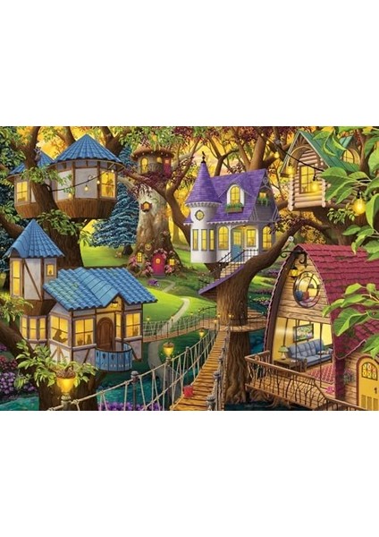 1500P Puz Ağaçlarda Alacakaranlık Yapboz fiyatları