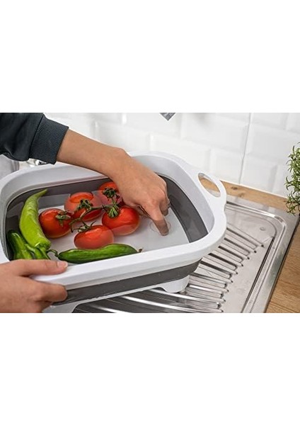 Katlanabilir Kesim Panosu ve Sebze Yıkama Kabı, Akordiyon Katlanabilir Kesim Panosu ve Sebze Yıkama modelleri