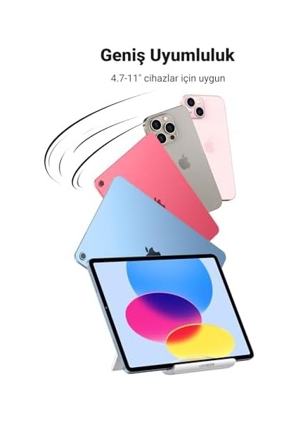 Katlanabilir Tablet iPad ile Uyumlu Tablet Tutacağı iPad Pro 11/ Ipad/ipad Air/ipad Mini/ipad 10.2/ Tab S9/ Pad/ Matepad/ / / Vesaire. (Siyah) modelleri