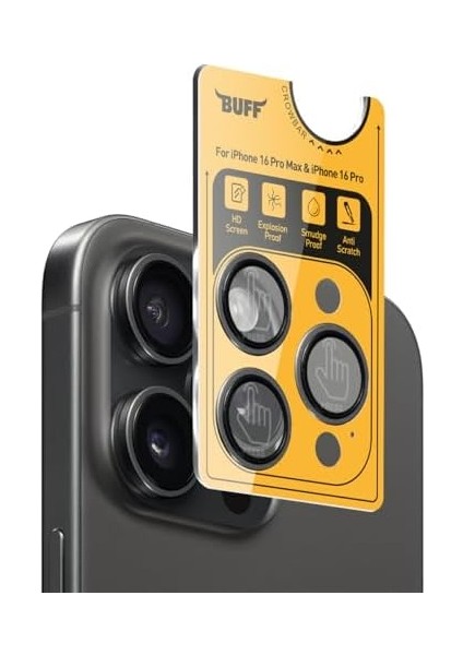 Labs 16 Pro Max / 16 Pro ile Uyumlu Titanyum 9h Lens ( ) modelleri