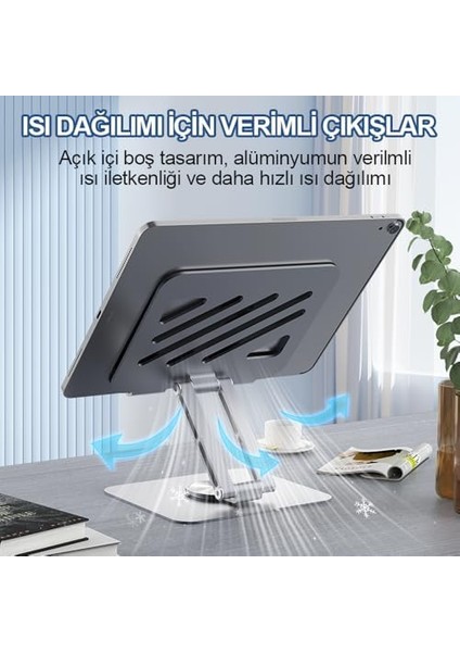 Tablet Standı 360° Dönebilen Tablet Tutucu Katlanabilir Alüminyum Tablet ve Telefon Standı fiyatları