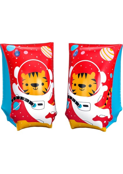 Yüzme Kolluğu 5-12 Yaş, Tiger Sevimli Hayvan Figürlü Havuz Deniz Simidi 30X15 cm