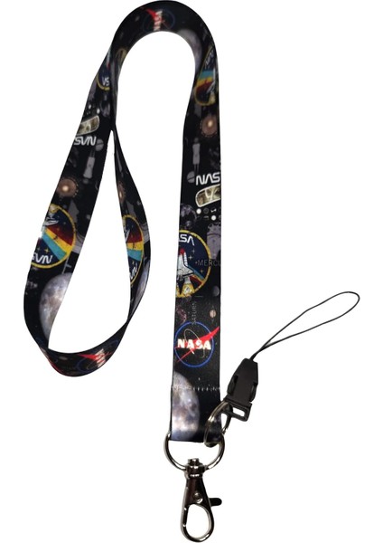 Desenli Boyun Ipi Telefon Askısı Lanyard
