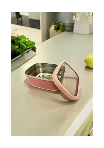 Ahmet Dikdörtgen Saklama Kabı 2 L Pembe VP-931, Pembe modelleri