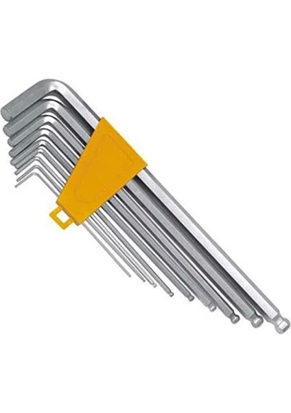 W 2250, Allen Anahtar Seti (Bilya Başlı, 9 Parça), Gri, Turuncu