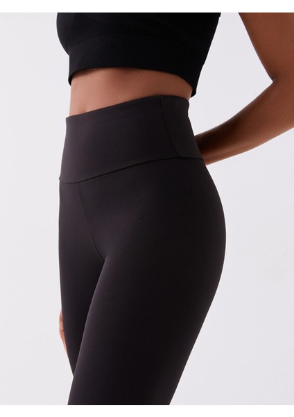 Yeni Sezon Beli Lastikli Düz Interlok Kadın Spor Tayt modelleri