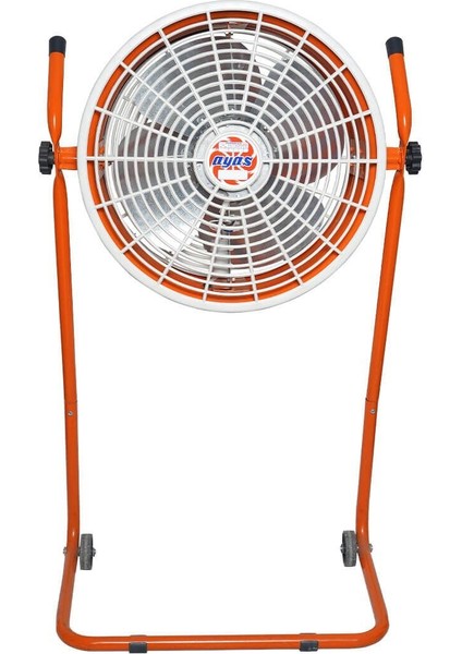 Ayas Devekuşu Retro Tekerlekli Sanayi Tipi Vantilatör - Turuncu
