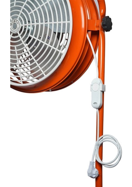 Ayas Devekuşu Retro Tekerlekli Sanayi Tipi Vantilatör - Turuncu modelleri