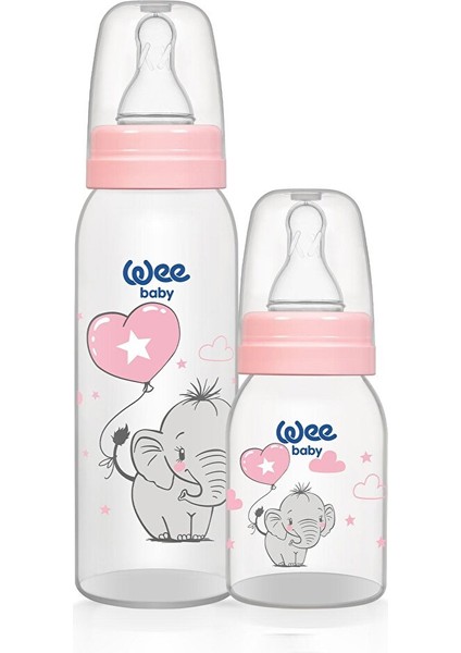 281 Wee Baby 125+250 2'li Pp Biberon Pembe