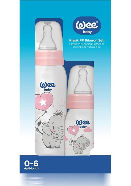 281 Wee Baby 125+250 2'li Pp Biberon Pembe fiyatları