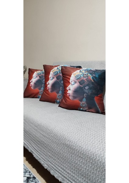 3D Dijital Baskılı Modern Dekoratif Kırlent Kılıfı (43X43 Cm)