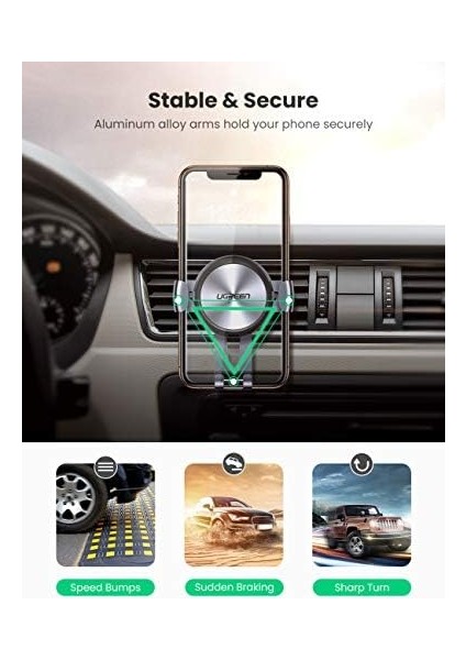 360 Derece Mekanik Araç Içi Telefon Tutucu Uzay Grisi fiyatları