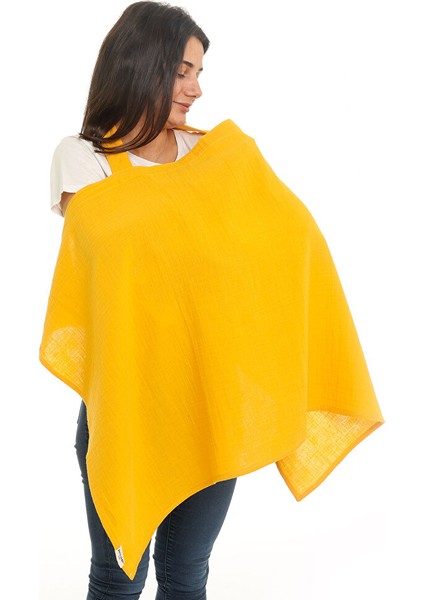 Müslin Emzirme Önlüğü Safran Sarı