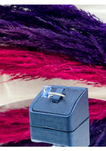 925 Ayar Gümüş Baget Mistik Topaz Taşlı Özel Tasarım Trend Kadın Yüzük fiyatları