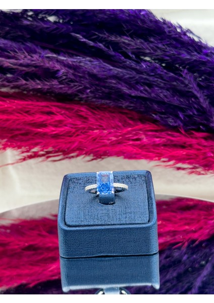 925 Ayar Gümüş Baget Mistik Topaz Taşlı Özel Tasarım Trend Kadın Yüzük modelleri