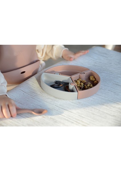 Puzzle Mama Tabağı Pinky Pink Powder Grey modelleri