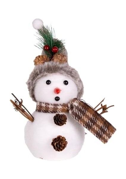 Yılbaşı Süsü Kardan Adam Yılbaşı Dekor Şapkalı Beyaz 15X11X19 Cm. fiyatları