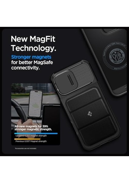 16 Pro ile Uyumlu Kamera Korumalı Magsafe Kılıf Optik Armor Hava Kanalı Teknolojisi Askeri Sınıf Koruma Magfit Dokulu Yüzey Kapak - ACS08149 fiyatları