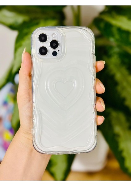 Go Aksesuar Iphone 12 ve 12 Pro ile Uyumlu 3D Kabartma Silikon Kılıf