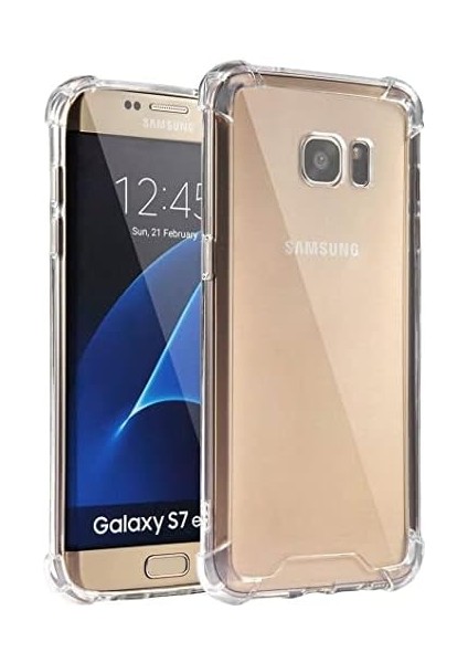 Kzy Iletişim Galaxy S7 Edge Şeffaf Airbag Antishock Köşe Korumalı Silikon Kılıf modelleri