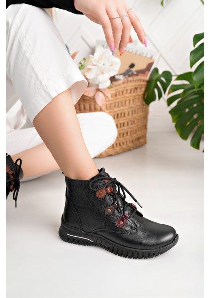 Hakiki Deri Kadın Günlük Kısa Bot