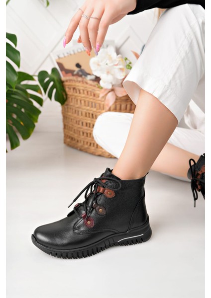 Hakiki Deri Kadın Günlük Kısa Bot