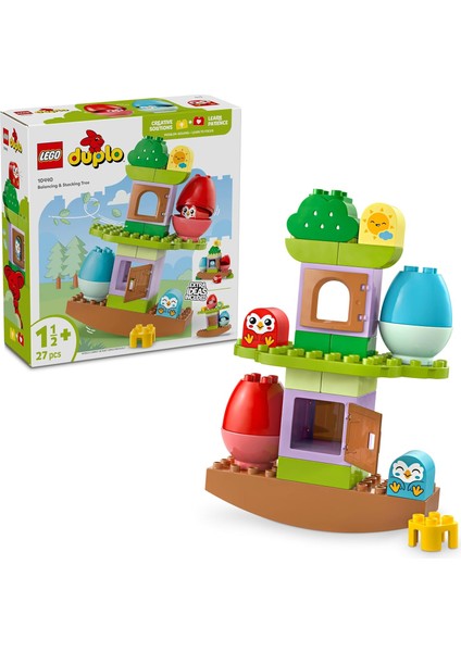 My First Denge ve Dizme Ağacı 10440-18 Ay ve Üzeri Çocuklar Için Eğitici, Öğretici ve Yaratıcı Oyuncak Yapım Seti (27 Parça)