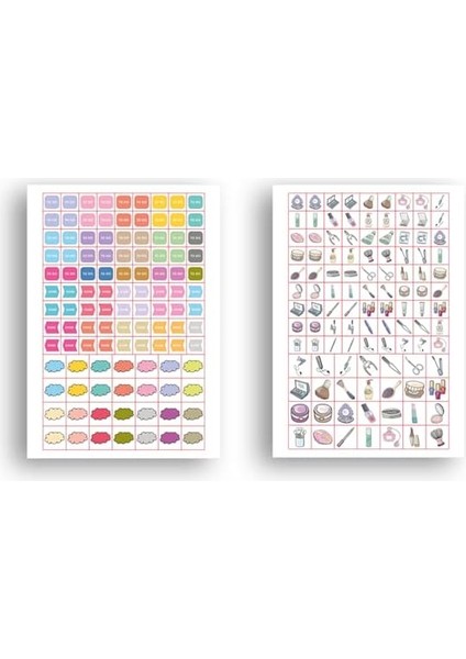 Book 756 Adet Renkli Etiket modelleri