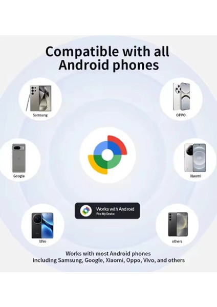 Airtag Android Konum Belirleme Akıllı Takip Cihazı Smart Finder Beyaz indirimleri