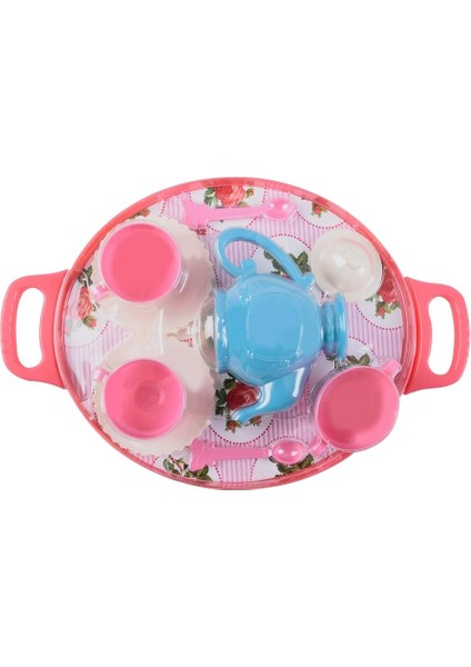 Tepsili Çay Seti Pembe fiyatları