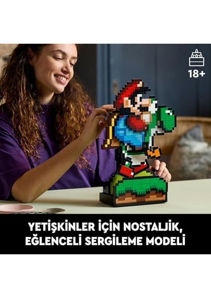 Super Mario Super Mario World: Mario ve Yoshi 71438 - Yetişkinler Için Sergilenebilir Yapım Seti (1215 Parça) modelleri
