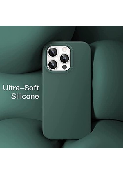 Ggm Aksesuar 14 Pro Max ile Uyumlu Içi Kadife Dışı Mat Yapıya Sahip Koruma Sağlayan Lansman Silikon Kılıf (Yeşil) modelleri