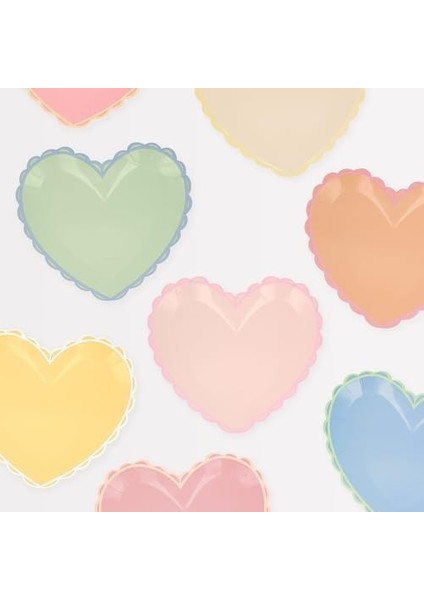 - Pastel Renk Kalp Tabaklar (8&apos;li) fiyatları