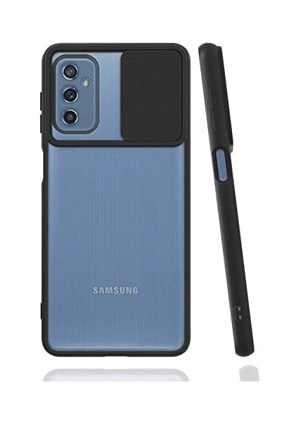 Galaxy M52 5g Kılıf Lens Sürgülü Mat Silikon