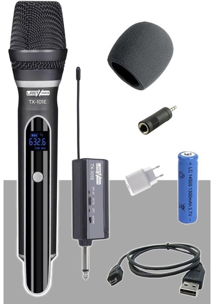 TX-101E Profesyonel Uhf Telsiz Kablosuz El Mikrofonu
