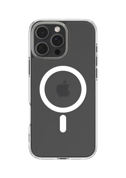 16 Pro Max ile Uyumlu Ince Magsafe Kılıf Ultra Hybrid Sararma Karşıtı Duraclear Hava Kanalı Teknolojisi Askeri Sınıf Koruma Magfit Frost Clear Mat Kapak - ACS08002 fiyatları