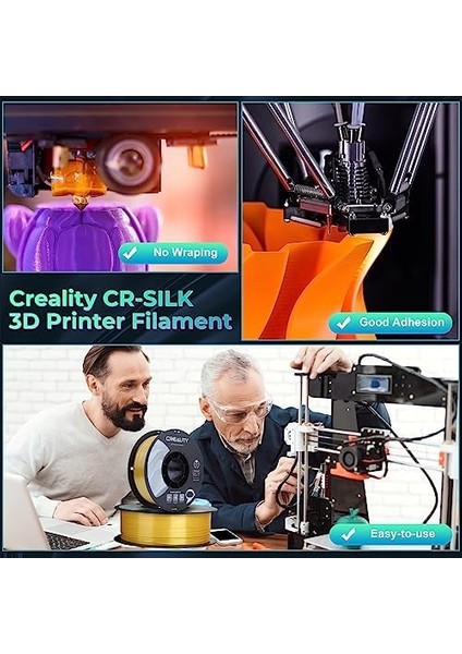 Cr-Sılk Pla Filament Mavi-Yeşil Çift Renk 1.75MM 1kg modelleri