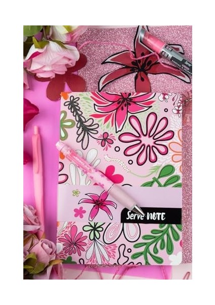 Defter 15 x 21 Cızgılı Desenli Seker Pembe modelleri