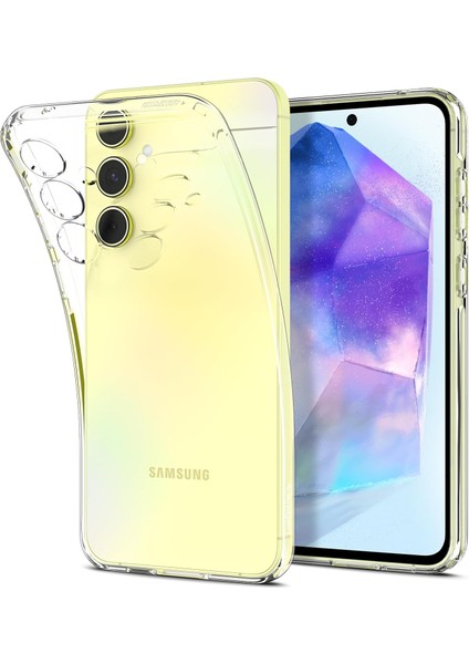 Galaxy A55 ile Uyumlu Kılıf Crystal 4 Tarafı Tam Koruma Crystal Clear - ACS07537