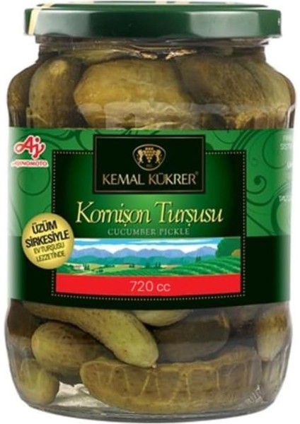 Kükrer Kornişon Turşu No:2 Cam Kavanoz 720 cc