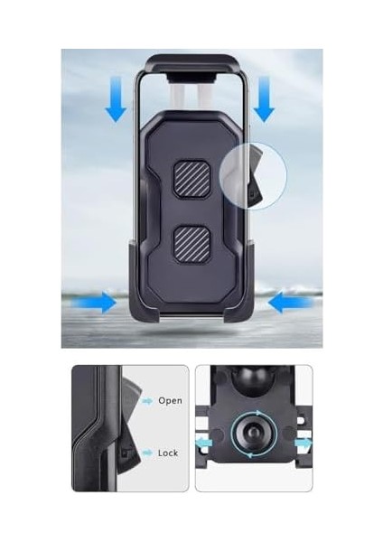 MT54 Motor Motosiklet ve Bisiklet Telefon Tutucu Gidon Uyumlu Yüksek Kalite Tüm Telefonlarla Uyumlu modelleri