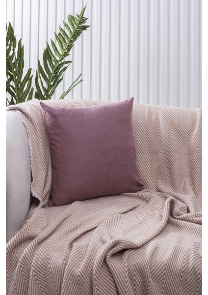 Koyu Pudra Sade Panorama Kırlent Kılıfı Çok Farklı Renk Seçeneğiyle, 30 x 50