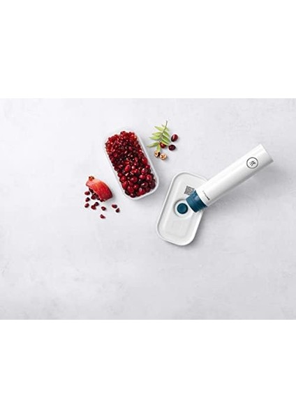 Fresh & S Vakumlu Saklama Kabı, S, Plastik, Yari Şeffaf-Akdeniz Mavisi modelleri