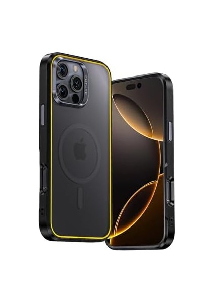 16 Pro Kılıfı Magsafe ile Uyumlu, Askeri Sınıf Düşme Koruması, Ince, Manyetik Darbeye Dayanıklı Telefon Kılıfı, 6,3 Inç 16 Pro Için, Siyah fiyatları